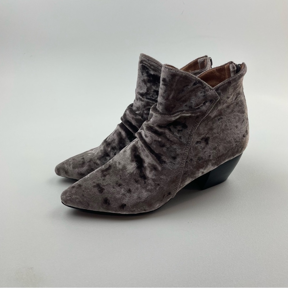 Jeffrey Campbell Franco Zip Ankle Boot Velvet Moonlight Women’s Size 8 $190